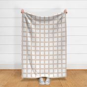 Large Desert Sand brown and white Traditional Check Gingham Fabric and Wallpaper