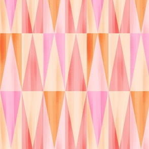 (M) Mid Mod Deco Diamond Party Wall 1. boho textured tonal pastels Peach fuzz Pink 