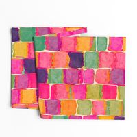 Hand drawn Party Squares in happy colors