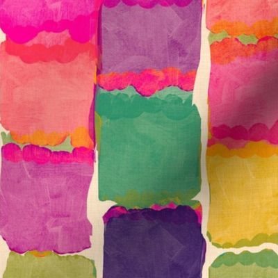 Hand drawn Party Squares in happy colors