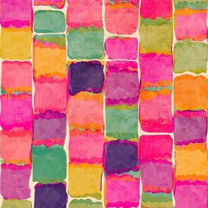 Hand drawn Party Squares in happy colors