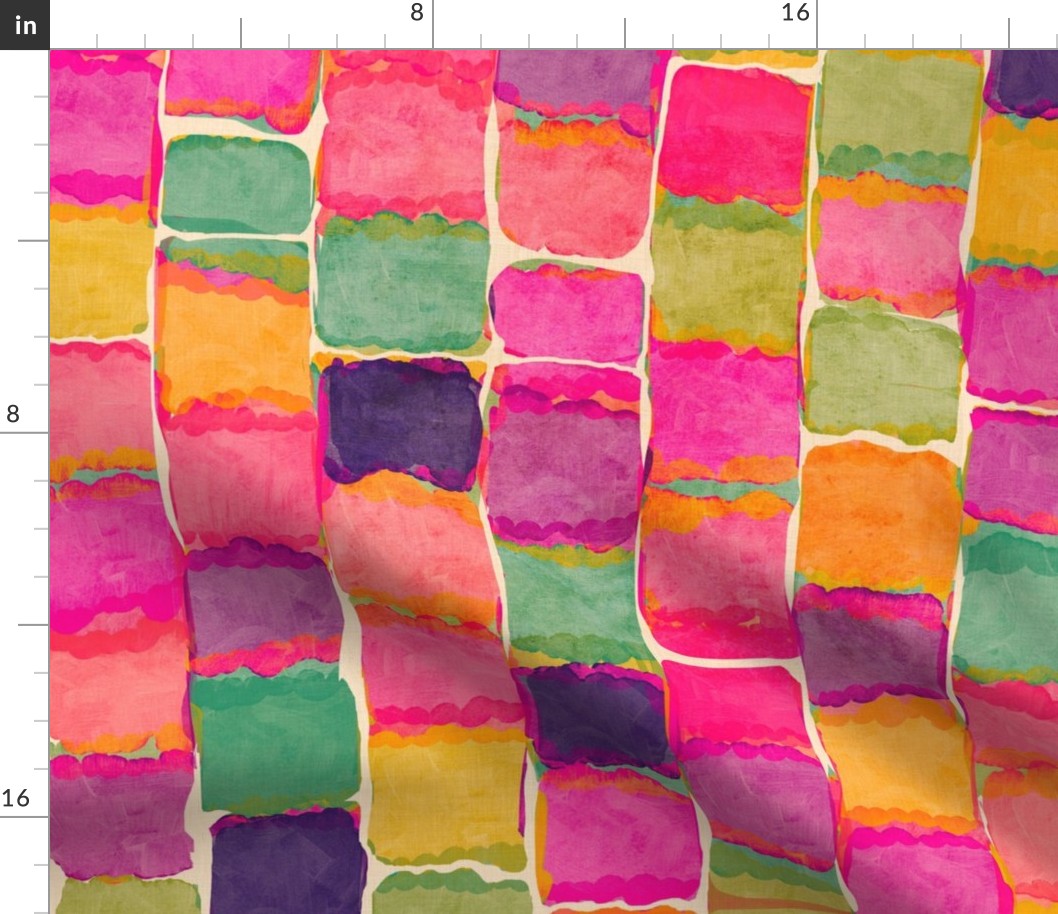 Hand drawn Party Squares in happy colors