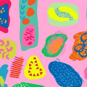 Microbe Party in Neon + Pink