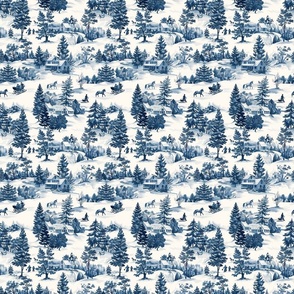 A Vermont Winter in White and Blue | Small Scale Repeat