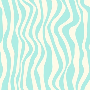 wavy lines - mint