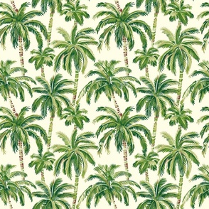 Tropical Oasis Palm Leaves Pattern