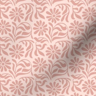 ( small) Dancing floral_ vines_ pink_ modern