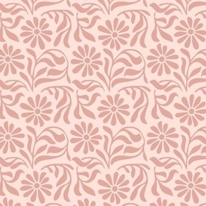 ( small) Dancing floral_ vines_ pink_ modern