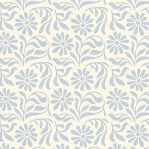 ( small) Dancing floral_ vines_ soft blue_ modern
