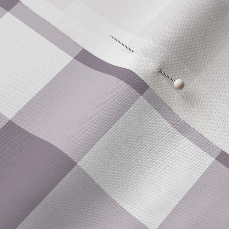 (med) 1.5" Gingham Check Blender - Lilac Purple and White - Classic Geometric Design for Easter, Spring, and Farmhouse Styles