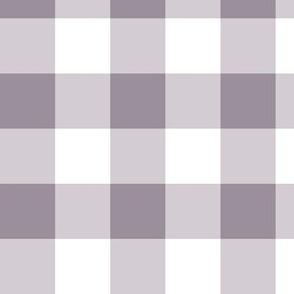 1.5" Gingham Check Blender - Lilac Purple and White - Medium Scale - Classic Geometric Design for Easter, Spring, and Farmhouse Styles