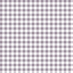 1/4" Gingham Check Blender - Lilac Purple and White - Mini Scale - Classic Geometric Design for Easter, Spring, and Farmhouse Styles