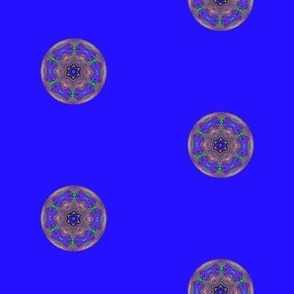 blue bohemian polka dots