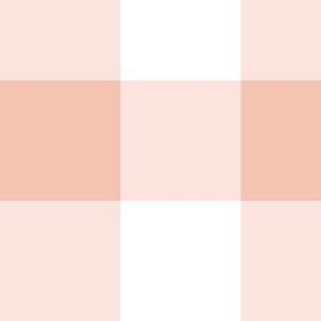 3" Gingham Check Blender - Rose Pink and White - Large Scale - Classic Geometric Design for Easter, Spring, and Farmhouse Styles