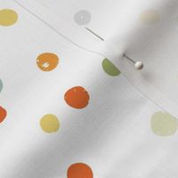 vintage mosaic dots - lighthearted bold colorful dots - block print dots wallpaper and fabric