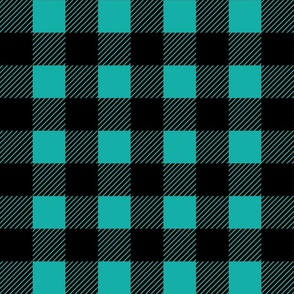 2 inch buffalo checks lagoon blue green black, traditional, plaid