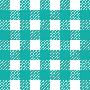 2 inch buffalo checks lagoon blue green white, traditional, plaid