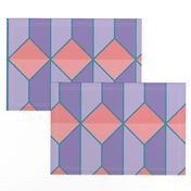 Crystal Tiles Fun Bright Colorful Optical Illusion Wallpaper