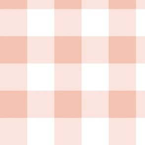 1.5" Gingham Check Blender - Rose Pink and White - Medium Scale - Classic Geometric Design for Easter, Spring, and Farmhouse Styles