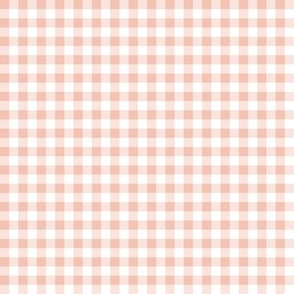 1/4" Gingham Check Blender - Rose Pink and White - Mini Scale - Classic Geometric Design for Easter, Spring, and Farmhouse Styles