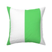 6 inch vertical stripe bright green and white