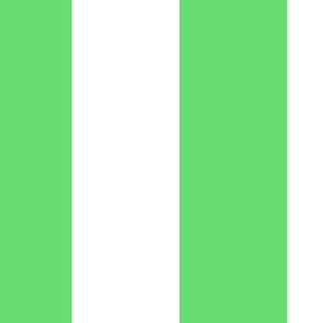 6 inch vertical stripe bright green and white