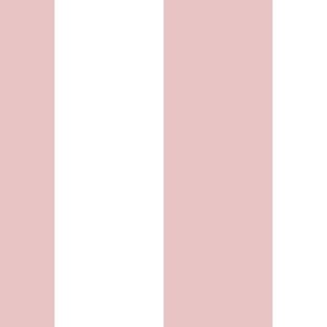 6 inch vertical stripe light baby pink and white