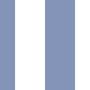 6 inch vertical stripe blue and white