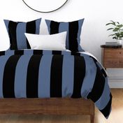 6 inch black and blue vertical stripes