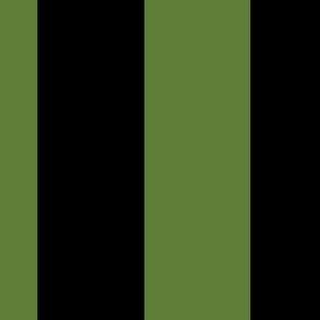 6 inch black and green vertical stripes