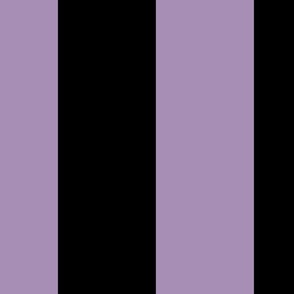 6 inch black and purple vertical stripes