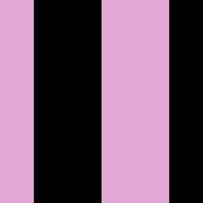 6 inch black and pink vertical stripes