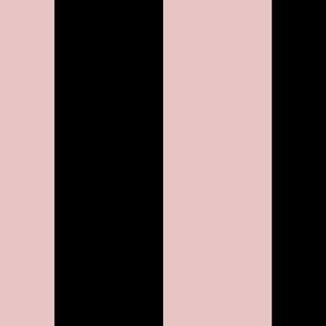 6 inch black and baby pink vertical stripes