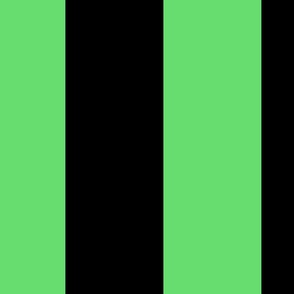 6 inch black and bright green vertical stripes
