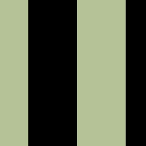6 inch black and light green vertical stripes