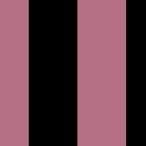 6 inch black and rose pink vertical stripes