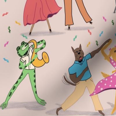 Dancing Party Animals with a Bullfrog Band
