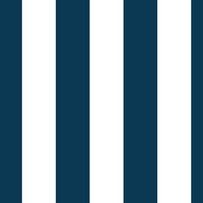 3 inch white and navy blue vertical stripes