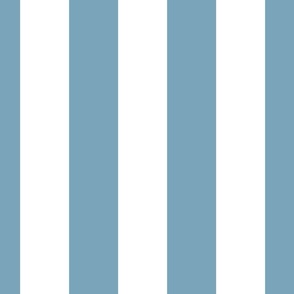 3 inch white and blue vertical stripes