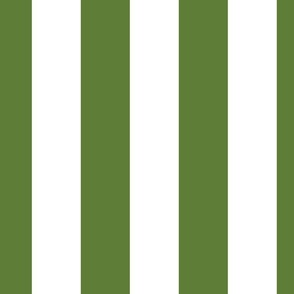 3 inch white and green vertical stripes