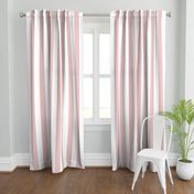 3 inch white and light baby pink vertical stripes