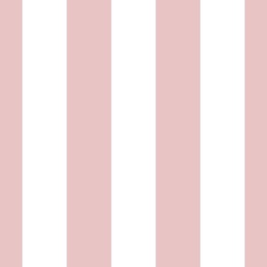 3 inch white and light baby pink vertical stripes