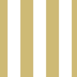 3 inch white and honey yellow vertical stripes