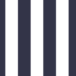 3 inch white and dark purple vertical stripes