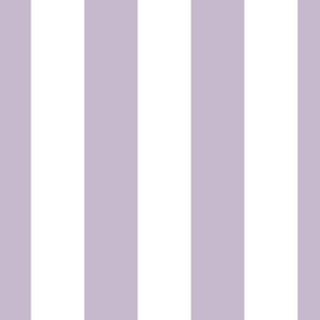 3 inch white and light violet purple vertical stripes