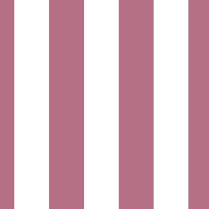 3 inch white and rose vertical stripes