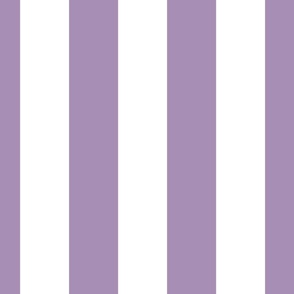 3 inch white and purple vertical stripes