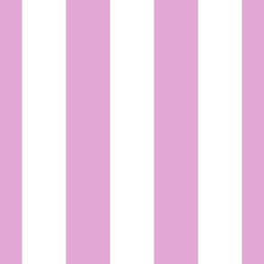 3 inch white and pink vertical stripes