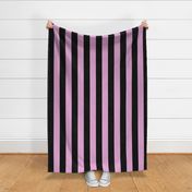3 inch vertical stripe black and pink