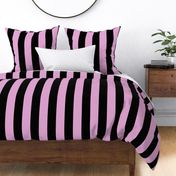 3 inch vertical stripe black and pink